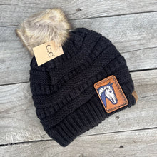 Load image into Gallery viewer, Skeleton Horse Fuzzy Pom Beanie
