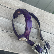 Load image into Gallery viewer, Dark Purple Skeleton One Ear Headstall
