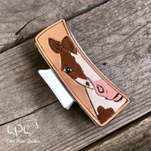 Load image into Gallery viewer, Horse Tooled Leather Hair Clip
