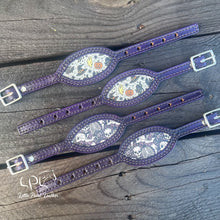 Load image into Gallery viewer, Dark Purple Halloween Stirrup Hobbles
