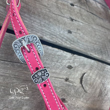 Load image into Gallery viewer, Pink Skeleton Browband Headstall
