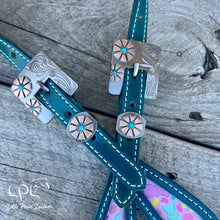 Load image into Gallery viewer, Teal Easter Jelly Beans One Ear Headstall
