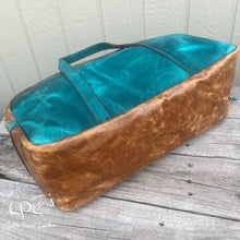 Load image into Gallery viewer, Distressed Teal Overnight Bag
