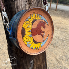 Load image into Gallery viewer, Sunflower Moon Horse Mini Round Bag
