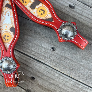 Orange Halloween Cookies One Ear Headstall