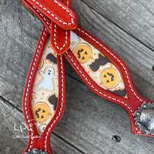 Load image into Gallery viewer, Orange Halloween Cookies One Ear Headstall
