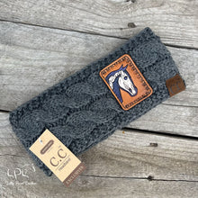 Load image into Gallery viewer, Skeleton Horse Knitted Head Wrap/Ear Warmer
