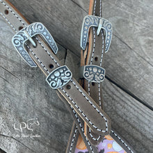 Load image into Gallery viewer, Grey Purple Halloween One Ear Headstall
