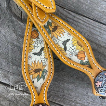 Load image into Gallery viewer, Yellow Spooky Fall One Ear Headstall
