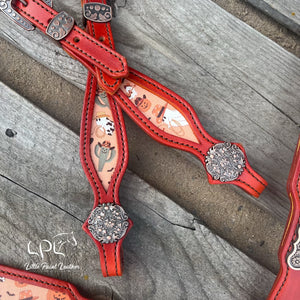 Orange Western Halloween Tack Set