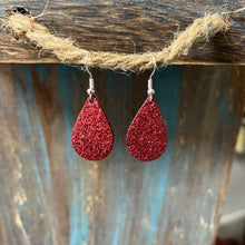 Load image into Gallery viewer, Glitter Leather Earrings (Multiple Colors)
