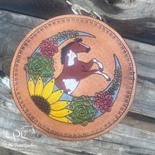 Load image into Gallery viewer, Succulent Sunflower Moon Paint Horse Mini Round Bag
