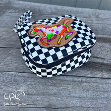 Load image into Gallery viewer, Neon Paint Horse Checkered Travel Case
