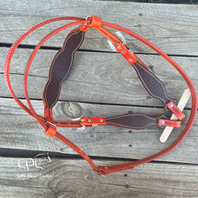 Load image into Gallery viewer, Orange Western Halloween Browband Headstall

