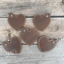 Load image into Gallery viewer, Tooled Heart Keychain
