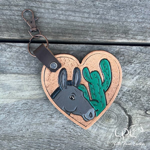 Heart Horse Keychain