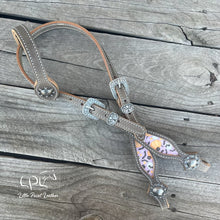 Load image into Gallery viewer, Grey Purple Halloween One Ear Headstall

