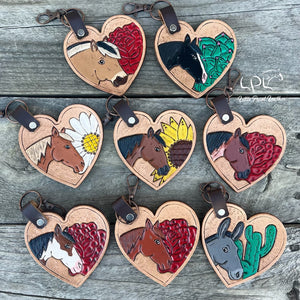 Heart Horse Keychain