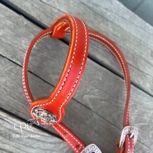 Load image into Gallery viewer, Orange Spooky Fall One Ear Headstall
