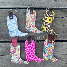 Load image into Gallery viewer, Printed Cowboy Boot Keychain
