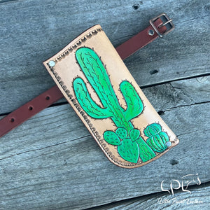 Cactus Tooled Flag Boot