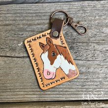 Load image into Gallery viewer, Red/Strawberry Roan Horse Keychain
