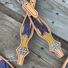 Load image into Gallery viewer, Purple/Black Color Shift Dragon Tack Set
