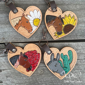 Heart Horse Keychain