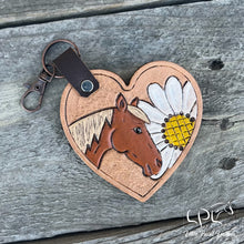 Load image into Gallery viewer, Heart Horse Keychain
