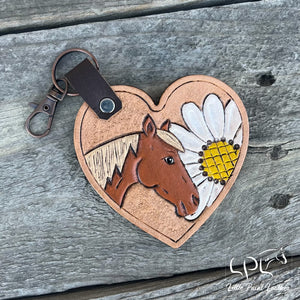 Heart Horse Keychain