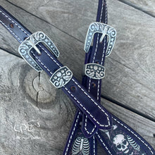 Load image into Gallery viewer, Dark Purple Skeleton One Ear Headstall
