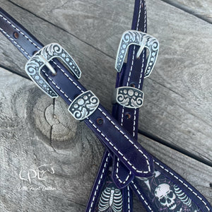 Dark Purple Skeleton One Ear Headstall