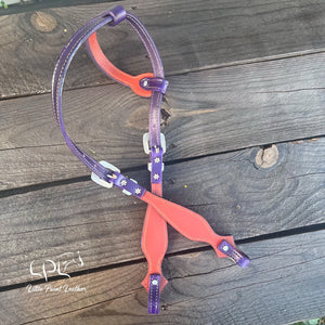 Dark Purple Bat One Ear Headstall