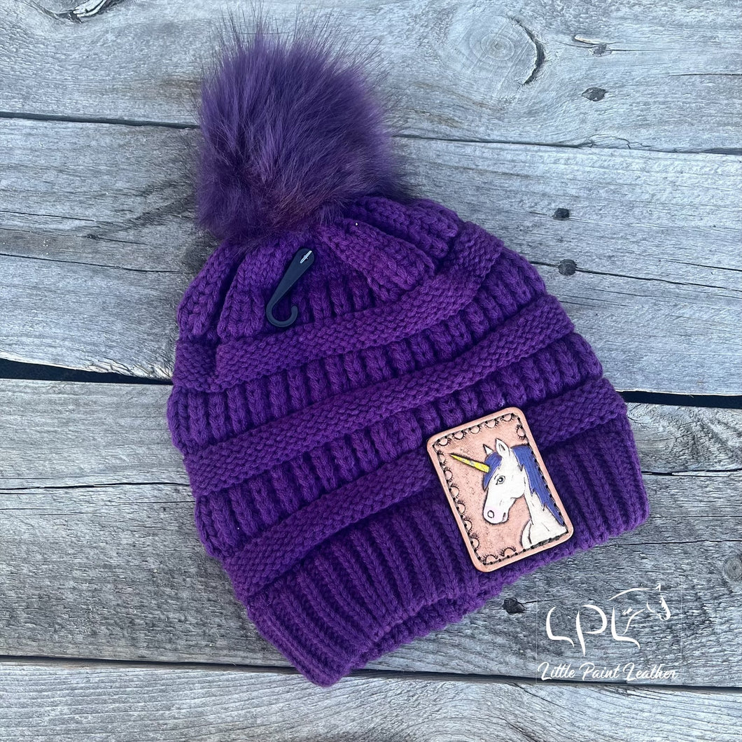 Purple Unicorn Beanie