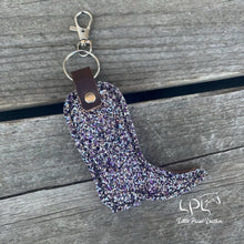 Load image into Gallery viewer, Glitter Cowboy Boot Keychain
