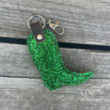 Load image into Gallery viewer, Glitter Cowboy Boot Keychain
