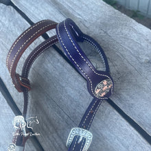Load image into Gallery viewer, CHANCE TO WIN Brown &amp; Purple Headstall
