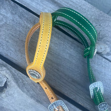 Load image into Gallery viewer, Yellow &amp; Green Double Ear Headstall
