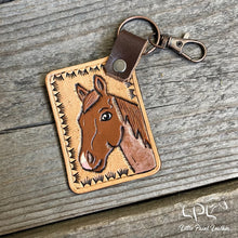 Load image into Gallery viewer, Red/Strawberry Roan Horse Keychain
