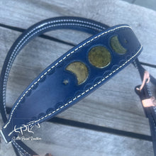 Load image into Gallery viewer, Navy Moon Phase Headstall
