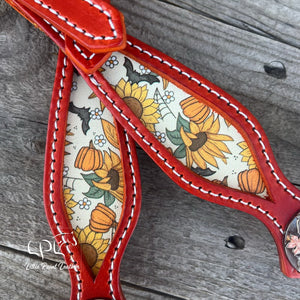 Orange Spooky Fall One Ear Headstall