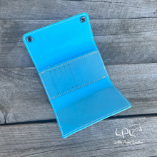 Load image into Gallery viewer, Blue Sunflower Trifold Wallet
