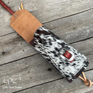 Black/White Cowhide Bottle Holder