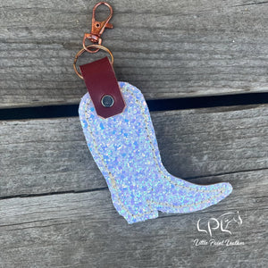 Glitter Cowboy Boot Keychain