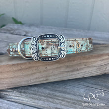 Load image into Gallery viewer, AUCTION 17-21” Driftwood Hide Blingy Dog Collars
