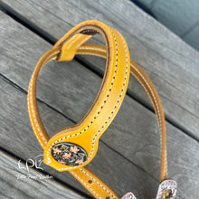 Load image into Gallery viewer, Yellow Spooky Fall One Ear Headstall
