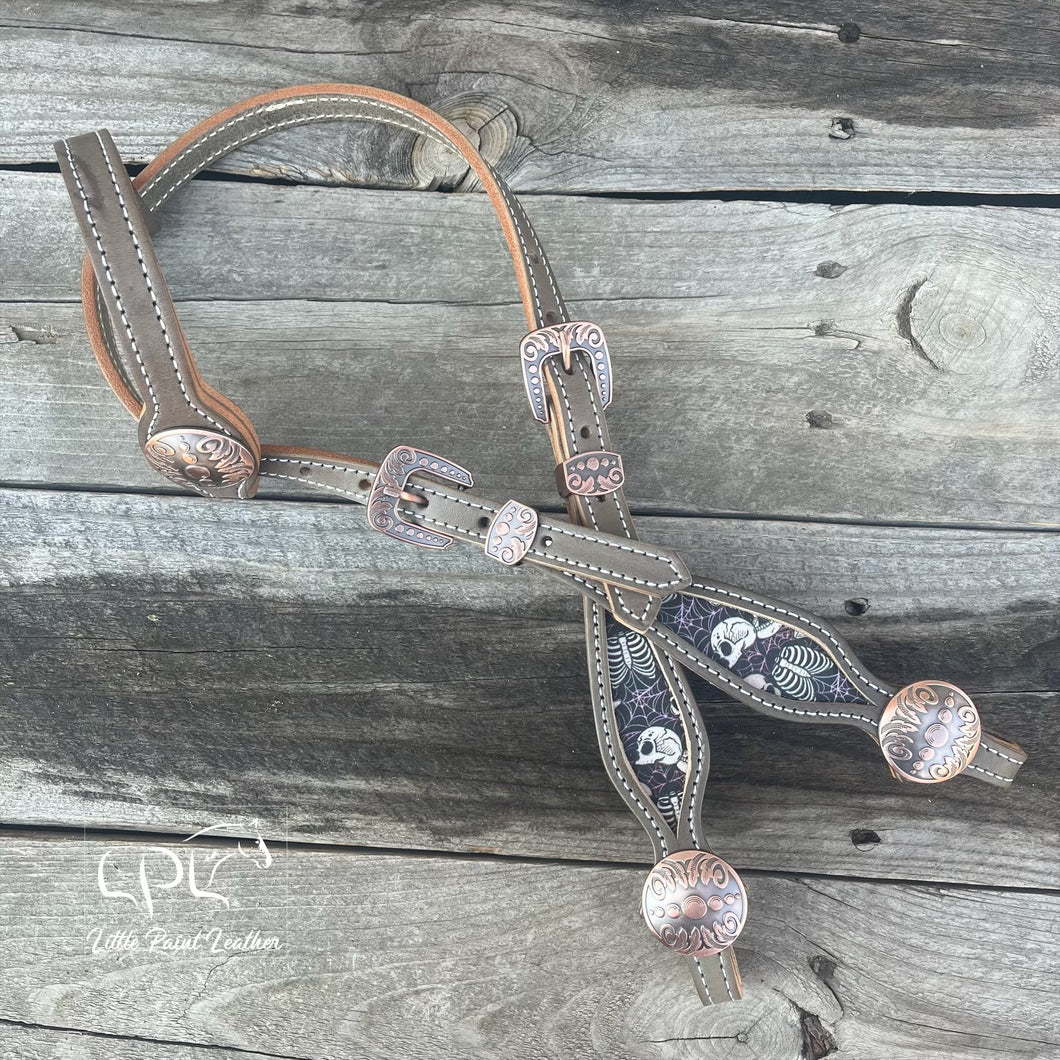 Grey Skeleton One Ear Headstall