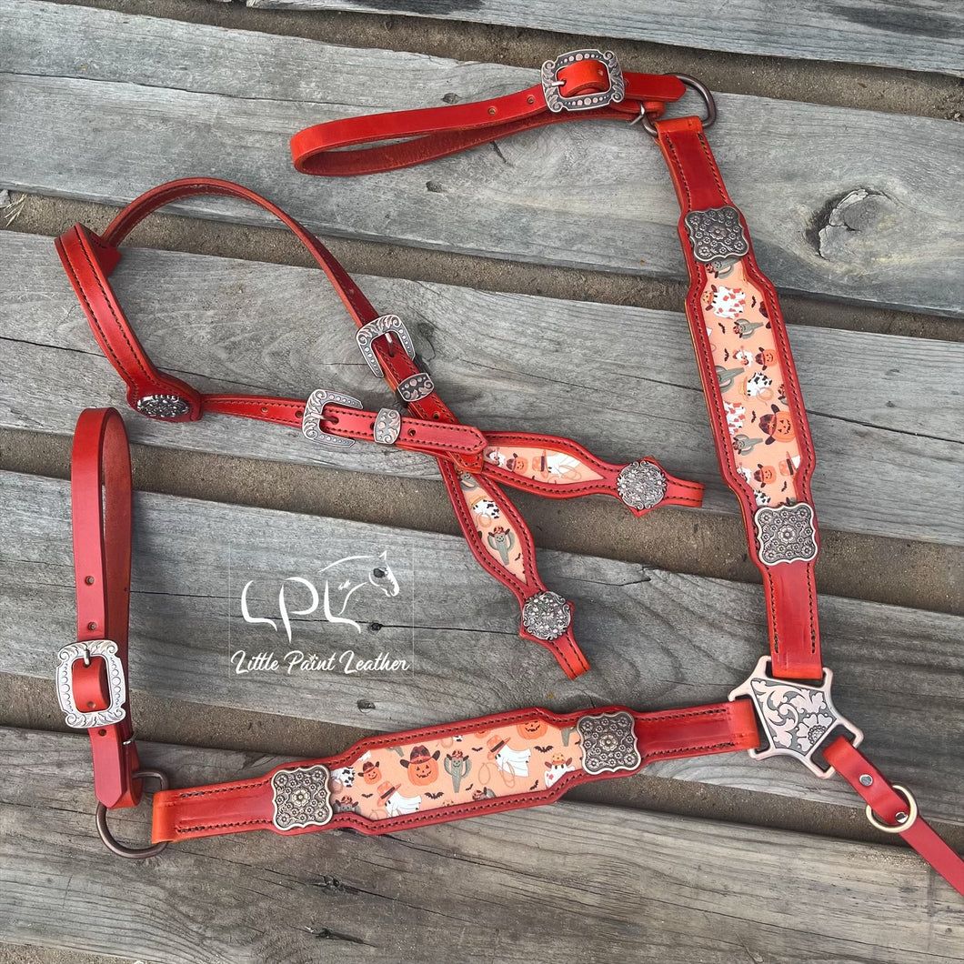 Orange Western Halloween Tack Set