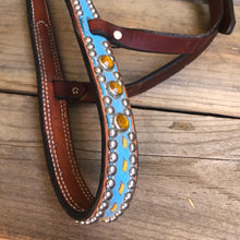 Load image into Gallery viewer, *USED* Blue/Yellow Tie Down Noseband
