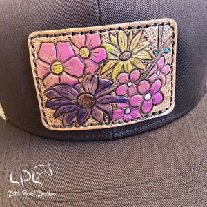 Floral Tooled Hat